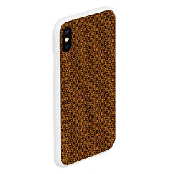 Чехол iPhone XS Max матовый Brown & Gold, цвет: 3D-белый — фото 2