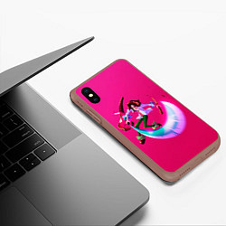 Чехол iPhone XS Max матовый Shaman King here, цвет: 3D-коричневый — фото 2