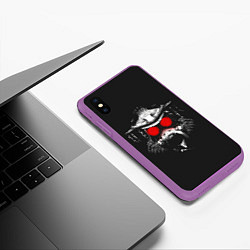 Чехол iPhone XS Max матовый Техноследопыт, цвет: 3D-фиолетовый — фото 2