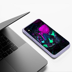 Чехол iPhone XS Max матовый KDA AKALI NEON АКАЛИ НЕОН LEAGUE OF LEGENDS, цвет: 3D-светло-сиреневый — фото 2