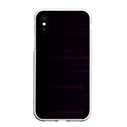Чехол iPhone XS Max матовый Технометрия, цвет: 3D-белый