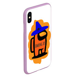 Чехол iPhone XS Max матовый Among Halloween, цвет: 3D-сиреневый — фото 2