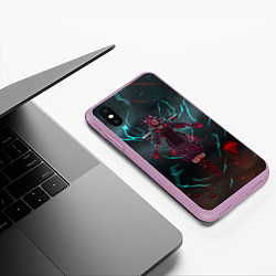 Чехол iPhone XS Max матовый The Eye of the Storm, цвет: 3D-сиреневый — фото 2