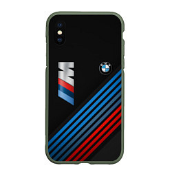 Чехол iPhone XS Max матовый BMW STRIPE