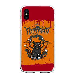 Чехол iPhone XS Max матовый Летучая котомышь на хэллоуин