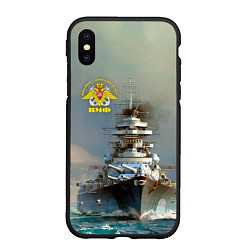 Чехол iPhone XS Max матовый ВМФ Военно-Морской Флот, цвет: 3D-черный