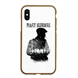 Чехол iPhone XS Max матовый Thomas Shelby Peaky Blinders, цвет: 3D-коричневый