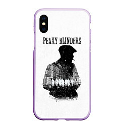 Чехол iPhone XS Max матовый Thomas Shelby Peaky Blinders, цвет: 3D-сиреневый