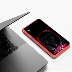 Чехол iPhone XS Max матовый Игра в кальмара: Ведущий, цвет: 3D-красный — фото 2