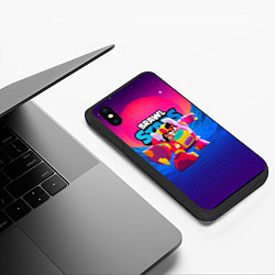 Чехол iPhone XS Max матовый Мег BrawlStars трансформер, цвет: 3D-черный — фото 2