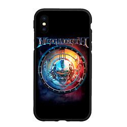 Чехол iPhone XS Max матовый Megadeth, Super Collider, цвет: 3D-черный