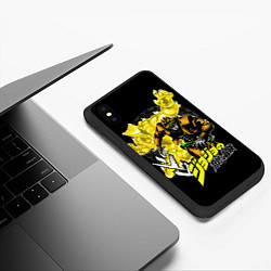 Чехол iPhone XS Max матовый Дио Брандо - JoJos Bizarre Adventure, цвет: 3D-черный — фото 2