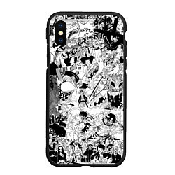 Чехол iPhone XS Max матовый One Piece Манга страницы