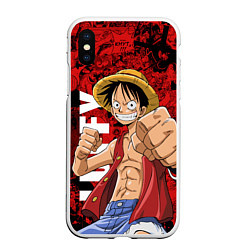 Чехол iPhone XS Max матовый Манки Д Луффи, One Piece