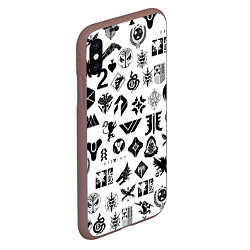 Чехол iPhone XS Max матовый DESTINY 2 LOGO PATTERN ДЕСТИНИ, цвет: 3D-коричневый — фото 2