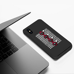 Чехол iPhone XS Max матовый Игра в кальмара - символы, цвет: 3D-черный — фото 2