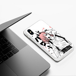 Чехол iPhone XS Max матовый Power с котиком - Chainsaw Man, цвет: 3D-белый — фото 2