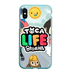 Чехол iPhone XS Max матовый Toca Life: Stories, цвет: 3D-мятный