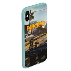 Чехол iPhone XS Max матовый Far Cry 6 game art, цвет: 3D-мятный — фото 2