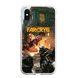 Чехол iPhone XS Max матовый Far Cry 6 gameplay art, цвет: 3D-белый