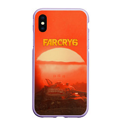 Чехол iPhone XS Max матовый Far Cry 6 - Libertad, цвет: 3D-светло-сиреневый