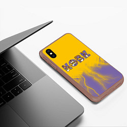 Чехол iPhone XS Max матовый Коби Брайант Kobe Bryant, цвет: 3D-коричневый — фото 2