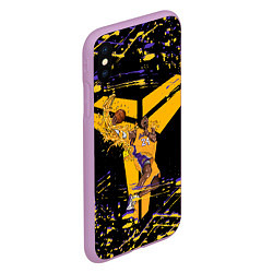 Чехол iPhone XS Max матовый Los angeles lakers NBA, цвет: 3D-сиреневый — фото 2