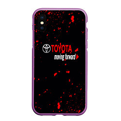 Чехол iPhone XS Max матовый 2022 toyota, цвет: 3D-фиолетовый