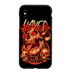 Чехол iPhone XS Max матовый Slayer, Reign in Blood, цвет: 3D-черный