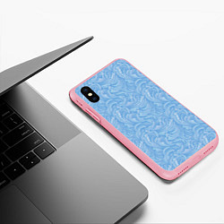 Чехол iPhone XS Max матовый Морозный Иней, цвет: 3D-баблгам — фото 2