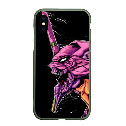 Чехол iPhone XS Max матовый Evangelion Eva 01