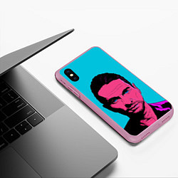 Чехол iPhone XS Max матовый Дэйв Гаан арт, цвет: 3D-розовый — фото 2