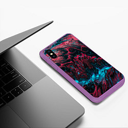 Чехол iPhone XS Max матовый Смешение, цвет: 3D-фиолетовый — фото 2