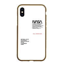 Чехол iPhone XS Max матовый NASA БЕЛАЯ ФОРМА