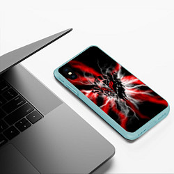 Чехол iPhone XS Max матовый Berserk разряд молнии, цвет: 3D-мятный — фото 2