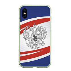 Чехол iPhone XS Max матовый Герб России