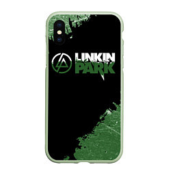 Чехол iPhone XS Max матовый Линкин Парк в стиле Гранж Linkin Park