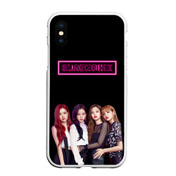 Чехол iPhone XS Max матовый BLACKPINK NEON