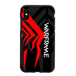 Чехол iPhone XS Max матовый WAFRAME STALKER LOGO RED ВАРФРЕЙМ СТАЛКЕР, цвет: 3D-черный