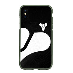 Чехол iPhone XS Max матовый DESTINY 2 LOGO WHITE