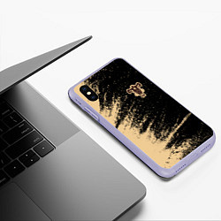 Чехол iPhone XS Max матовый Black clover bull, цвет: 3D-светло-сиреневый — фото 2