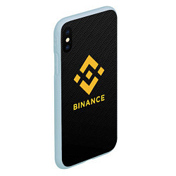 Чехол iPhone XS Max матовый БИНАНС ЛОГО CARBON BINANCE LOGO, цвет: 3D-голубой — фото 2