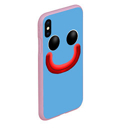 Чехол iPhone XS Max матовый Huggy Waggy smile, цвет: 3D-розовый — фото 2