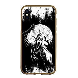 Чехол iPhone XS Max матовый Крик Хэллоуин Хоррор Scream Halloween