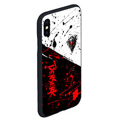 Чехол iPhone XS Max матовый Berserk: Черная маска, цвет: 3D-черный — фото 2