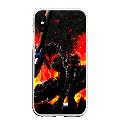 Чехол iPhone XS Max матовый БЕРСЕРК ОГНЕННЫЙ BERSERK