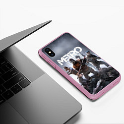 Чехол iPhone XS Max матовый МЕТРО ИСХОД АРТЁМ ,ЯДЕРНАЯ ЗИМА METRO EXODUS, цвет: 3D-розовый — фото 2