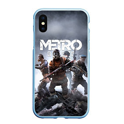 Чехол iPhone XS Max матовый МЕТРО ИСХОД АРТЁМ ,ЯДЕРНАЯ ЗИМА METRO EXODUS, цвет: 3D-голубой