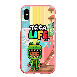 Чехол iPhone XS Max матовый Toca Life: Crocodile