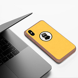 Чехол iPhone XS Max матовый Имперские кулаки цвет легиона 7, цвет: 3D-коричневый — фото 2